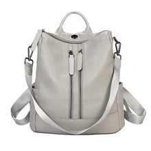 Load image into Gallery viewer, Multifunction Women Leather Backpack