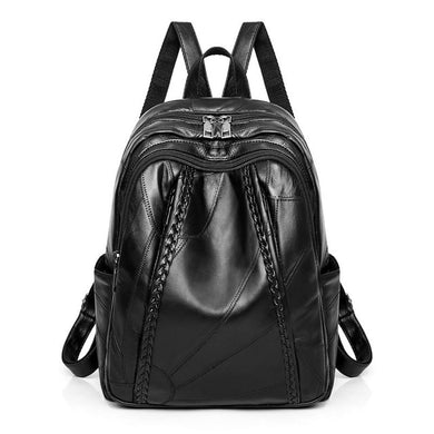 Genuine Leather Women School Backpack