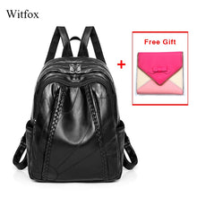 Load image into Gallery viewer, Genuine Leather Women School Backpack