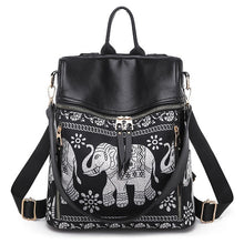Load image into Gallery viewer, Elephant Print Women Backpack