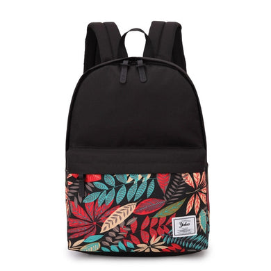 Printed Canvas Women Backpack