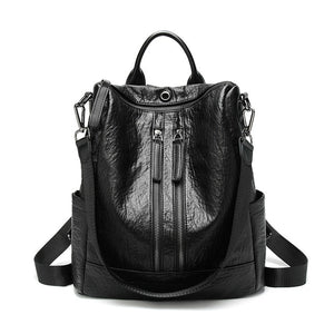Multifunction Women Leather Backpack